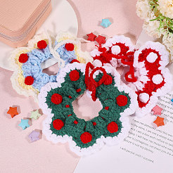 3 шт. 3-цветный ошейник для собак с цветком из полиэстера и хлопка&nbsp;AJEW-GL0002-58