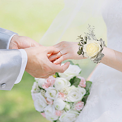 Запястье и брошь из шелковой ленты&nbsp;AJEW-WH0285-17