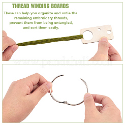 2 мешок досок для намотки деревянных ниток&nbsp;AJEW-GF0011-68C