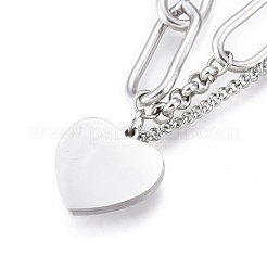 Браслеты с подвесками из нержавеющей стали 304 BJEW-K219-04P