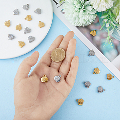 20 шт. 2-х цветные подвески из нержавеющей стали 304 STAS-DC0011-62