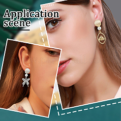 20 pièces de clous d'oreilles en laiton&nbsp;KK-BBC0002-60G