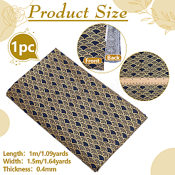 Tessuto di cotone in stile giapponese con motivo a squame di pesce&nbsp;DIY-WH0579-98A