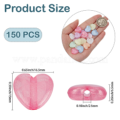 150 perles acryliques transparentes lumineuses&nbsp;OACR-PA0002-02