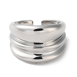 Покрытие стойки латунные рифленые открытые манжеты RJEW-K249-09P