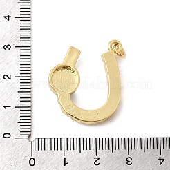 Pendenti in zirconi cubici trasparenti in micro pavè di ottone&nbsp;KK-H267-089G