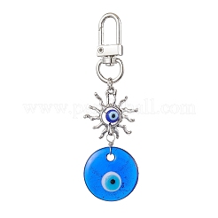 Occhio di cavallo/cuore/stella/mano di Hamsa/rotondo piatto con decorazioni pendenti in muratura del malocchio&nbsp;HJEW-JM01997