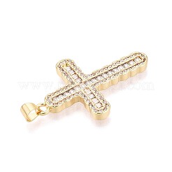 Латунные микропаве прозрачные подвески с фианитом&nbsp;KK-N268-92G