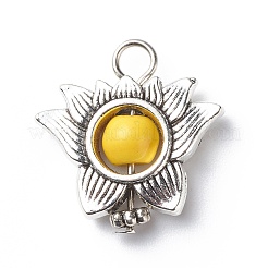 Антикварная посеребренные легкосплавные синтетические бирюзовые подвески PALLOY-JF01874-01