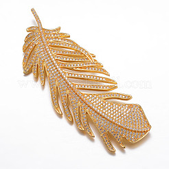 Латунные микро проложить кубического циркония большие кулоны&nbsp;KK-P049-05G