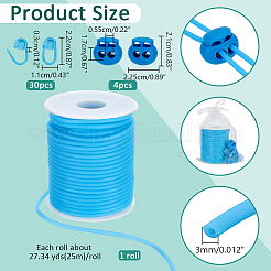 1 рулон полой трубы ПВХ трубчатый синтетический резиновый шнур RCOR-NB0001-02B