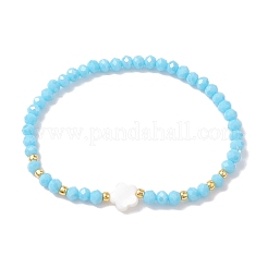 Эластичный браслет из натуральных ракушек&nbsp;BJEW-JB10183