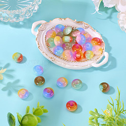 56 шт. 7-х цветные трехцветные европейские бусины из смолы RESI-TA0004-40