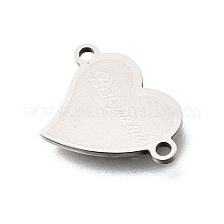 201 breloques connecteurs en acier inoxydable&nbsp;STAS-B143-03A-P