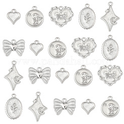 24шт 6 стиля подвески из сплава с эмалью ENAM-FS0002-65P