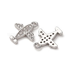 Латунные микропаве прозрачные кубические циркониевые подвески&nbsp;ZIRC-L105-15P