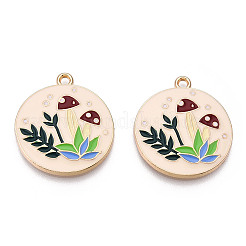 Herbst-Thema-Rack-Plating-Legierung Emaille-Anhänger&nbsp;X-ENAM-N055-085