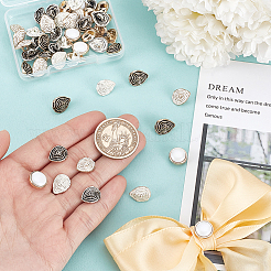 50 шт. 5 стиля литые кнопки BUTT-PH0001-46