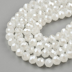 Chapelets de perles en verre électroplaqué&nbsp;EGLA-A034-J4mm-A08