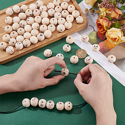 70 шт. 7 вида бусин из дерева схима&nbsp;WOOD-ME0001-16
