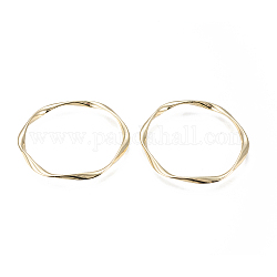 Legierung Verknüpfung rings, für Schmuck machen, verdrehter Ring, golden, 39.5~42x2.5 mm, Innendurchmesser: 36~38 mm