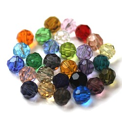 Имитация австрийских кристаллов, класс AAA, граненый (32 грань), круглые, разноцветные, 8 мм, отверстие : 0.9~1.4 мм