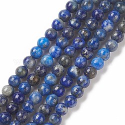 Chapelets de perles en lapis-lazuli naturel, ronde, 3mm, Trou: 0.6mm, Environ 116 pcs/chapelet, 15.4 pouce (39.3 cm)