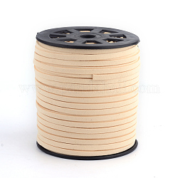 Faux Suede Cords, Faux Suede Lace, Wheat, 5x1.5mm, 100yards/roll(300 feet/roll)