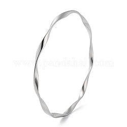 Twist 304 braccialetti in acciaio inossidabile, colore acciaio inossidabile, diametro interno: 2-3/8 pollice (6 cm)