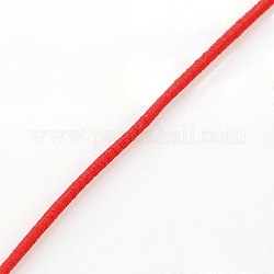 Elastic Round Jewelry Beading Cords Polypropylene Threads, Red, 1.4mm, about 100yards/roll(300 feet/roll)