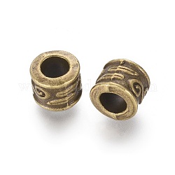 Perline con foro grande, Perline in lega europeo, bronzo antico,  piombo e cadmio e nichel libero, colonna, 8.5x7mm, Foro: 5 mm