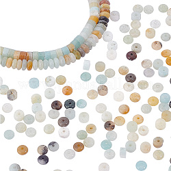 PH PandaHall 342pcs Natural Stone Spacer Beads 2 Strands Amazonite Stone Beads Flat Round Semi Gemstone Loose Disk Spacer Beads for Beading Bracelet Earrings Necklace Jewelry Making, 4mm