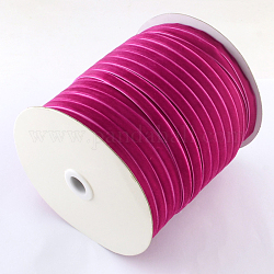 Односторонняя бархатная лента толщиной 1/4 дюйм, средне фиолетовый красный, 1/4 дюйм (6.5 мм), о 200yards / рулон (182.88 м / рулон)