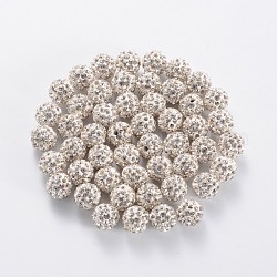 Perline strass polimero argilla, perline palla di disco, grado a, cirstallo, PP11 (1.7~1.8mm), 8mm, Foro: 1.5 mm