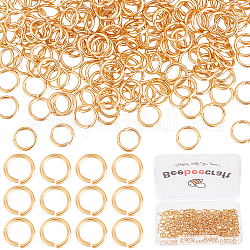 Beebeecraft 1 scatola 300 pezzi anelli di salto in oro anelli di salto aperti placcati oro 18k 5mm per la creazione di gioielli collana portachiavi connettore giallo