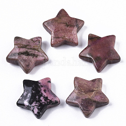 Pierres d'inquiétude en forme d'étoile de rhodonite naturelle, pierre de poche pour l'équilibrage de la méditation de sorcellerie, 30x31x10mm