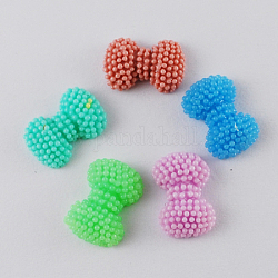Resin Cabochons, Bowknot, Mixed Color, 10x15x4.5mm
