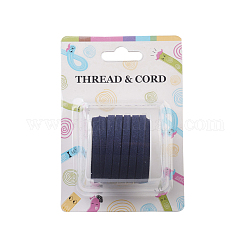 Faux Suede Cord, Faux Suede Lace, Marine Blue, 4x1.5mm, about 5.46 yards(5m)/roll