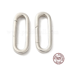 925 пружинные кольца из стерлингового серебра, овальные, с 925 маркой, серебряные, 21.5x18x2.5 мм