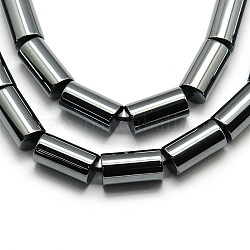 Grade AA Non-magnetic Synthetic Hematite Column Beads Strands, 8x4mm, Hole: 1mm, about 48pcs/strand, 16 inch