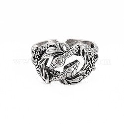Мужское кольцо-манжета из змеиного сплава, широкое массивное кольцо, без кадмия и без свинца, античное серебро, размер США 8 3/4 (18.7 мм)