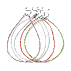 Colliers de perles de verre étincelants, couleur mixte, 13.62 pouce (34.6 cm)