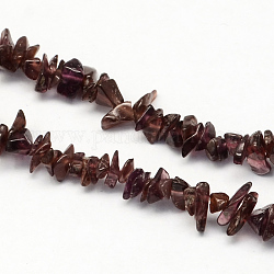 Natural Red Garnet Stone Bead Strands, Chip, 3~9x3~6x1~4mm, Hole: 1mm, about 350pcs/strand, 34.6 inch