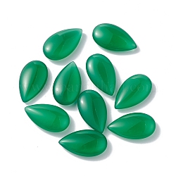 Vert perles naturelles onyx agate, pas de trous / non percés, teints et chauffée, larme, verte, 20.5x12x6.5mm