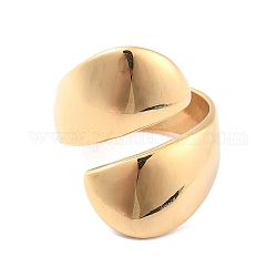 Ионное покрытие (ip) 304 манжетное кольцо из нержавеющей стали с простой лентой, широкое открытое кольцо для женщин, золотые, размер США 7 (17.3 мм)
