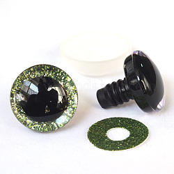 Пластиковый безопасный глазок для корабля, с распоркой, кольцо с блестками из искусственной кожи, для поделок куклы игрушки кукольные плюшевые животные изготовление, темно-оливковый зеленый, 12 мм