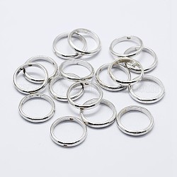 925 Sterling Silber Perlenrahmen, Ring, Silber, 13x2 mm, Bohrung: 0.8 mm, Innendurchmesser: 10.5 mm