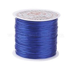 Flat Elastic Crystal String, Elastic Beading Thread, for Stretch Bracelet Making, Blue, 0.8mm, about 65.61 yards(60m)/roll