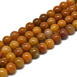 Natürliche Jade Perlen Stränge, Runde, 8 mm, Bohrung: 0.8 mm, ca. 51 Stk. / Strang, 15.75'' (40 cm)