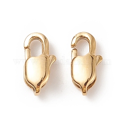 Ion Plating(IP) 304 Stainless Steel Lobster Claw Clasps, Golden, 9x5x3mm, Hole: 1mm